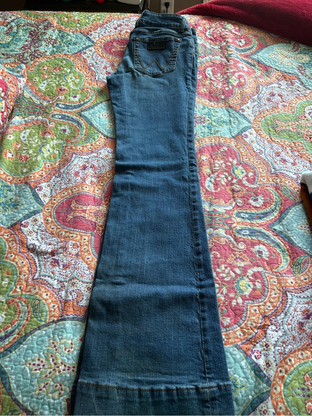 Wrangler Dark Blue Flare Jeans - Wide Leg